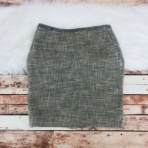 Ann Taylor Tweed Italian Fabric Pencil Skirt Sz 2P
